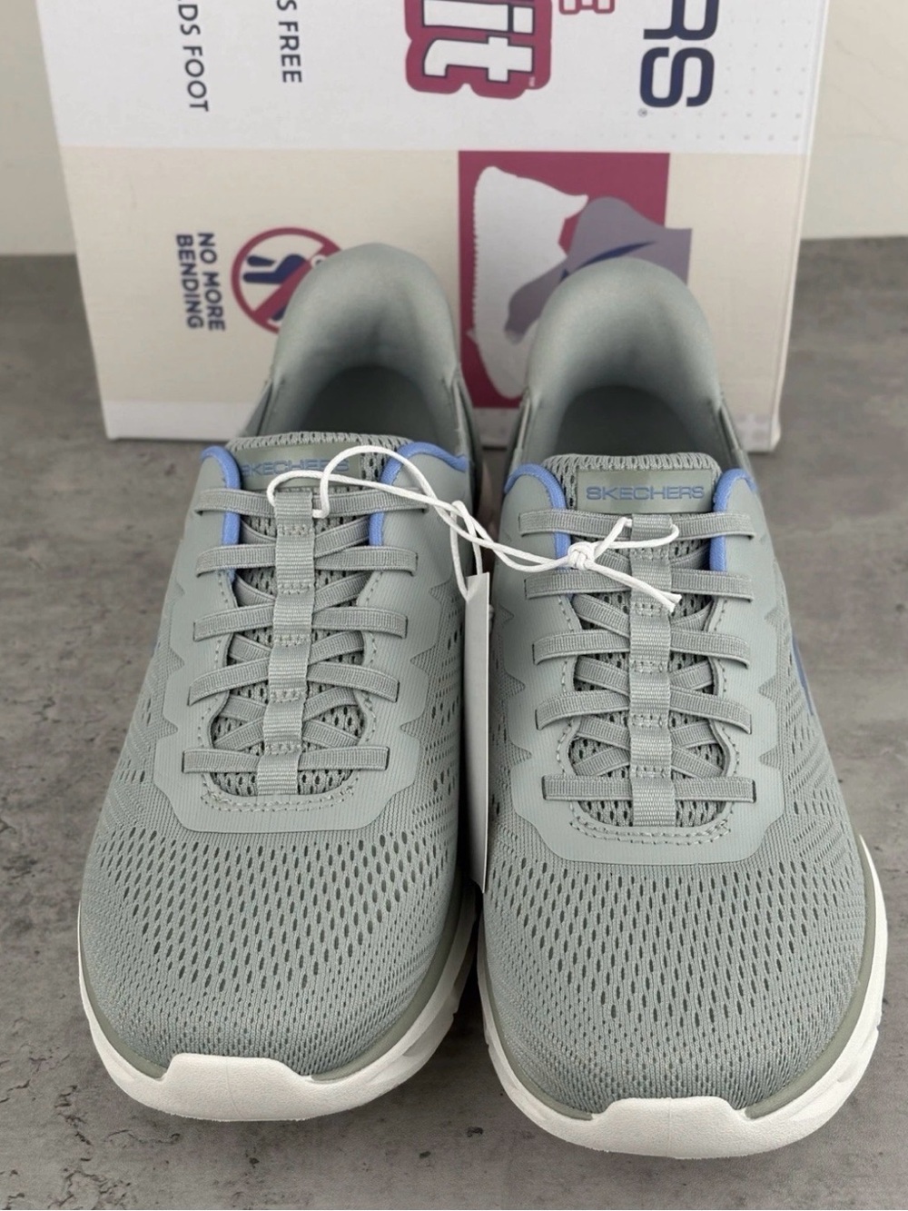 Skechers Women's Slip On Hands Free Swift Fit Shoes Size 9 Gray Comfort New